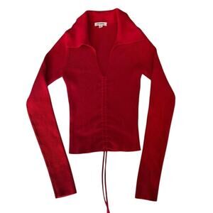 Steve Madden Red Long Sleeve with Collar Sweater-Size S